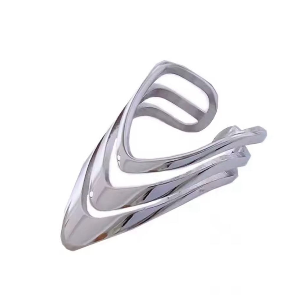 S925 Silver Three Layers Modern Ring. - Picture 2 of 5